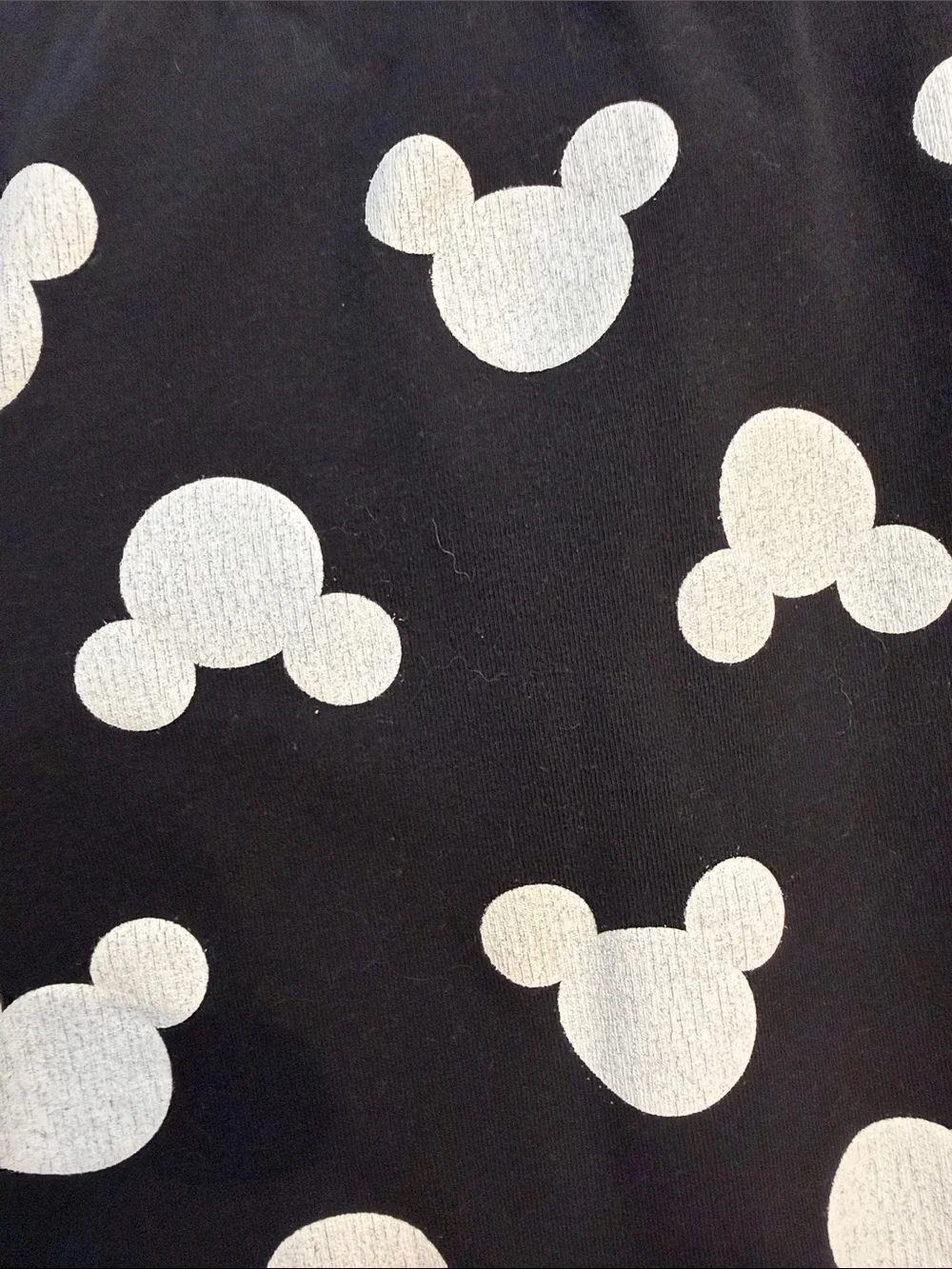 Disney Black Leggings with White Character Print